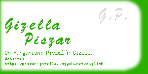 gizella piszar business card